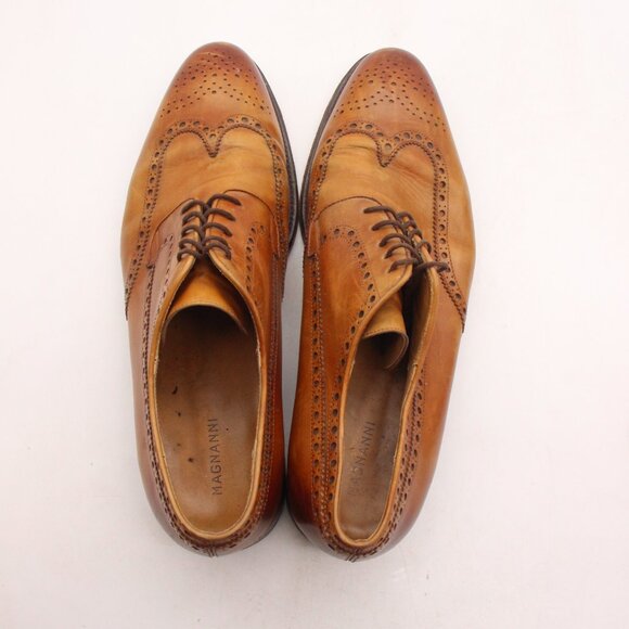 Magnanni Men\'s Size 13 M Wingtip Oxford Brown Leather Lace-Up Dress Shoes main image 6